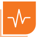Orange square icon with a white electrocardiogram (ECG) or heart rate line.